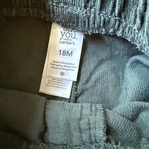Carter's Boy Green Casual Corduroy Joggers - Size 18 months - Picture 3 of 3